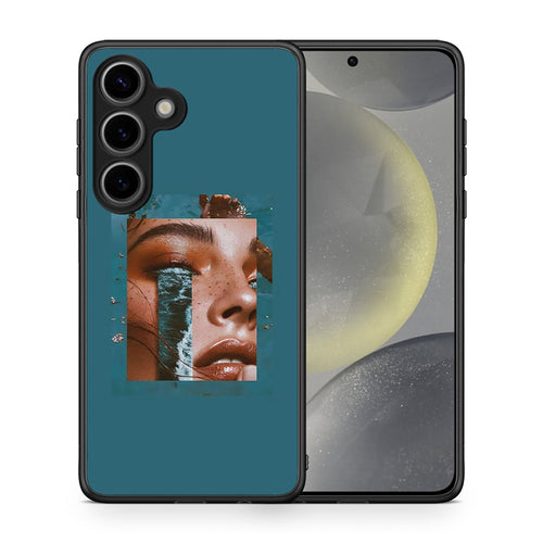 Θήκη Samsung Galaxy S25 Cry An Ocean από τη Smartfits με σχέδιο στο πίσω μέρος και μαύρο περίβλημα | Samsung Galaxy S25 Cry An Ocean case with colorful back and black bezels