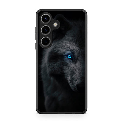 Samsung Galaxy S25 Dark Wolf θήκη από τη Smartfits με σχέδιο στο πίσω μέρος και μαύρο περίβλημα | Smartphone case with colorful back and black bezels by Smartfits