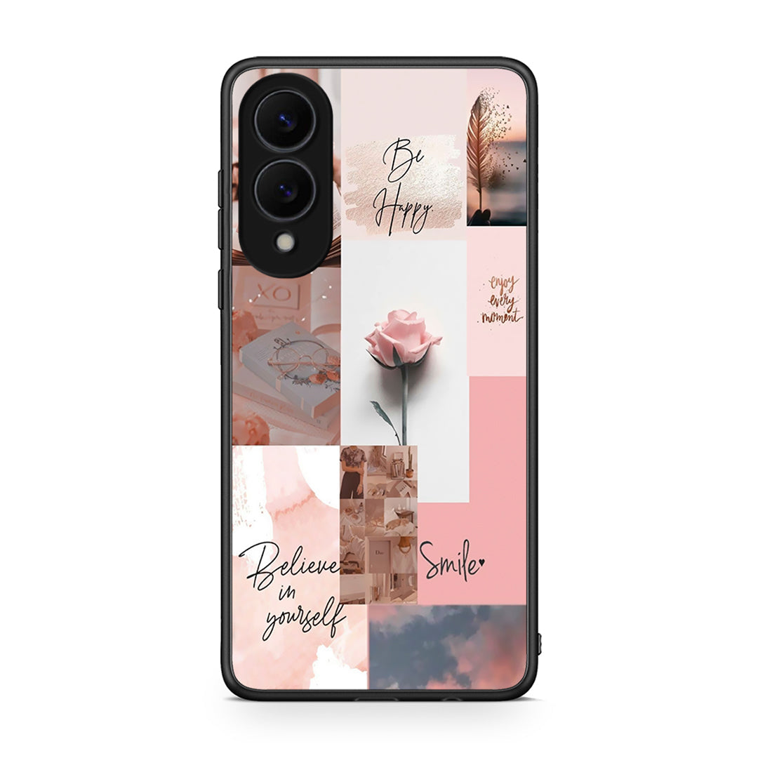 Samsung Galaxy S25 Edge 5G Aesthetic Collage θήκη από τη Smartfits με σχέδιο στο πίσω μέρος και μαύρο περίβλημα | Smartphone case with colorful back and black bezels by Smartfits