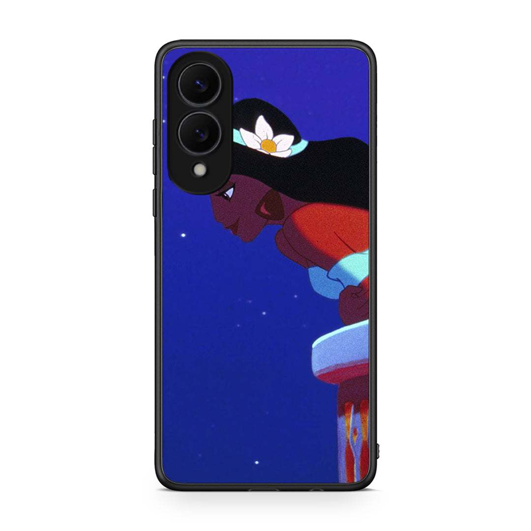 Samsung Galaxy S25 Edge 5G Alladin And Jasmine Love 2 θήκη από τη Smartfits με σχέδιο στο πίσω μέρος και μαύρο περίβλημα | Smartphone case with colorful back and black bezels by Smartfits