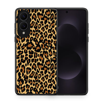 Θήκη Samsung Galaxy S25 Edge 5G Leopard Animal από τη Smartfits με σχέδιο στο πίσω μέρος και μαύρο περίβλημα | Samsung Galaxy S25 Edge 5G Leopard Animal case with colorful back and black bezels