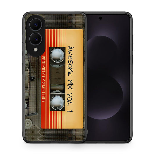 Θήκη Samsung Galaxy S25 Edge 5G Awesome Mix από τη Smartfits με σχέδιο στο πίσω μέρος και μαύρο περίβλημα | Samsung Galaxy S25 Edge 5G Awesome Mix case with colorful back and black bezels