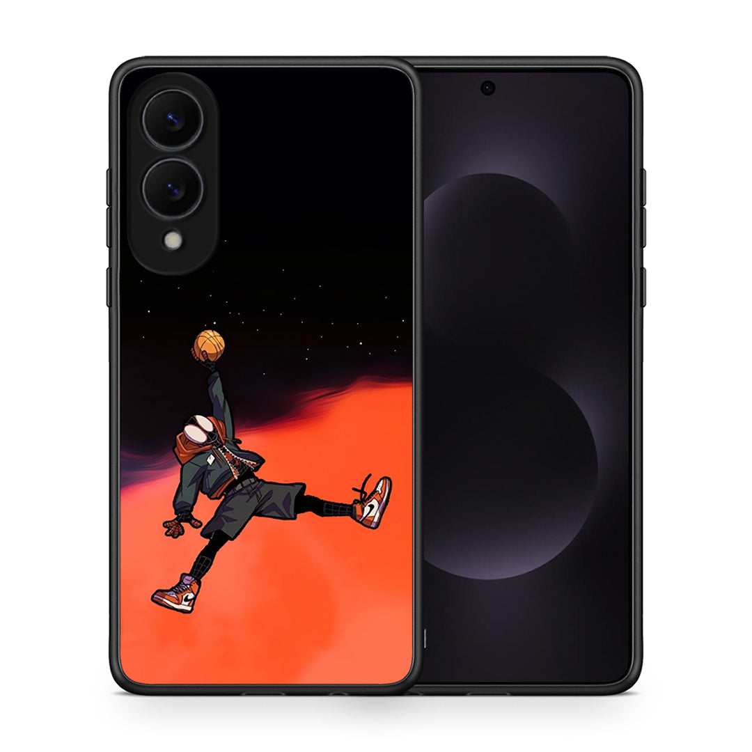Θήκη Samsung Galaxy S25 Edge 5G Basketball Hero από τη Smartfits με σχέδιο στο πίσω μέρος και μαύρο περίβλημα | Samsung Galaxy S25 Edge 5G Basketball Hero case with colorful back and black bezels