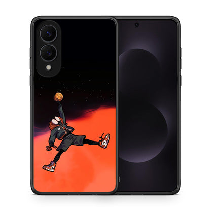 Θήκη Samsung Galaxy S25 Edge 5G Basketball Hero από τη Smartfits με σχέδιο στο πίσω μέρος και μαύρο περίβλημα | Samsung Galaxy S25 Edge 5G Basketball Hero case with colorful back and black bezels