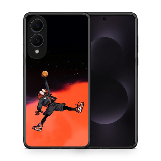 Θήκη Samsung Galaxy S25 Edge 5G Basketball Hero από τη Smartfits με σχέδιο στο πίσω μέρος και μαύρο περίβλημα | Samsung Galaxy S25 Edge 5G Basketball Hero case with colorful back and black bezels
