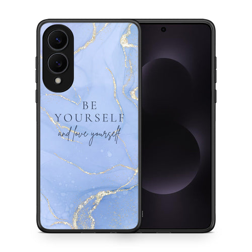 Θήκη Samsung Galaxy S25 Edge 5G Be Yourself από τη Smartfits με σχέδιο στο πίσω μέρος και μαύρο περίβλημα | Samsung Galaxy S25 Edge 5G Be Yourself case with colorful back and black bezels