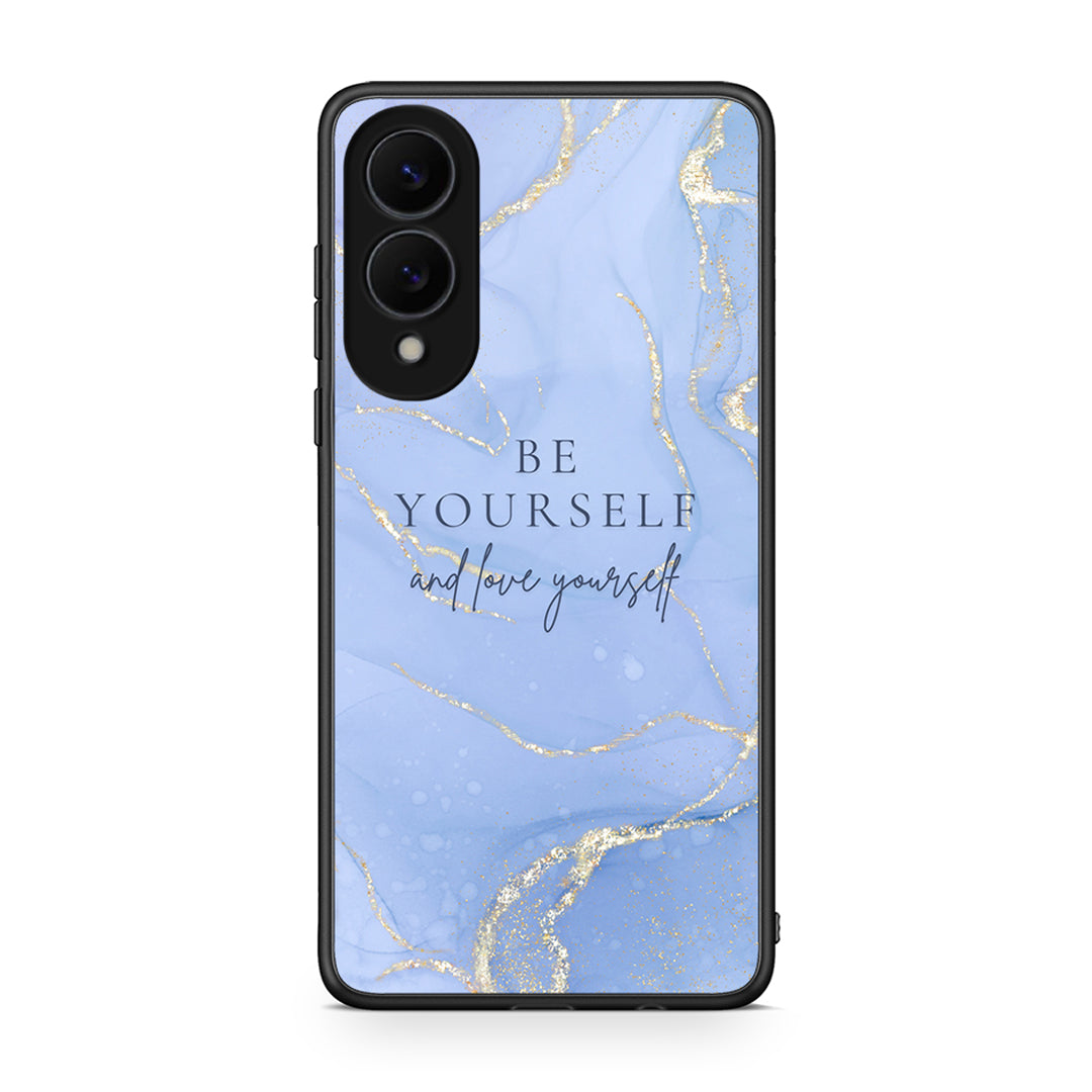 Samsung Galaxy S25 Edge 5G Be Yourself θήκη από τη Smartfits με σχέδιο στο πίσω μέρος και μαύρο περίβλημα | Smartphone case with colorful back and black bezels by Smartfits