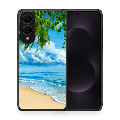 Θήκη Samsung Galaxy S25 Edge 5G Beautiful Beach από τη Smartfits με σχέδιο στο πίσω μέρος και μαύρο περίβλημα | Samsung Galaxy S25 Edge 5G Beautiful Beach case with colorful back and black bezels