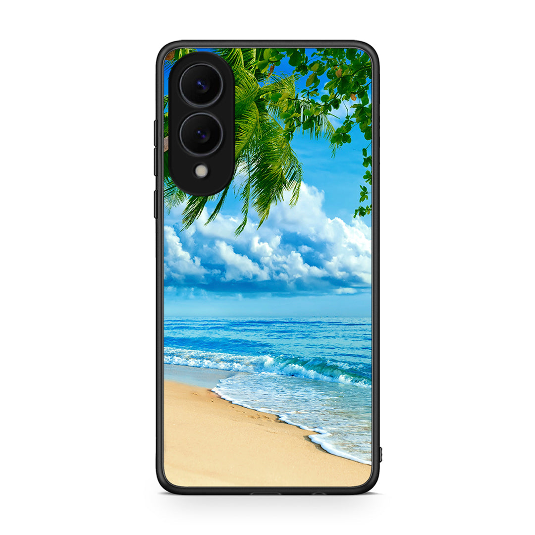 Samsung Galaxy S25 Edge 5G Beautiful Beach θήκη από τη Smartfits με σχέδιο στο πίσω μέρος και μαύρο περίβλημα | Smartphone case with colorful back and black bezels by Smartfits