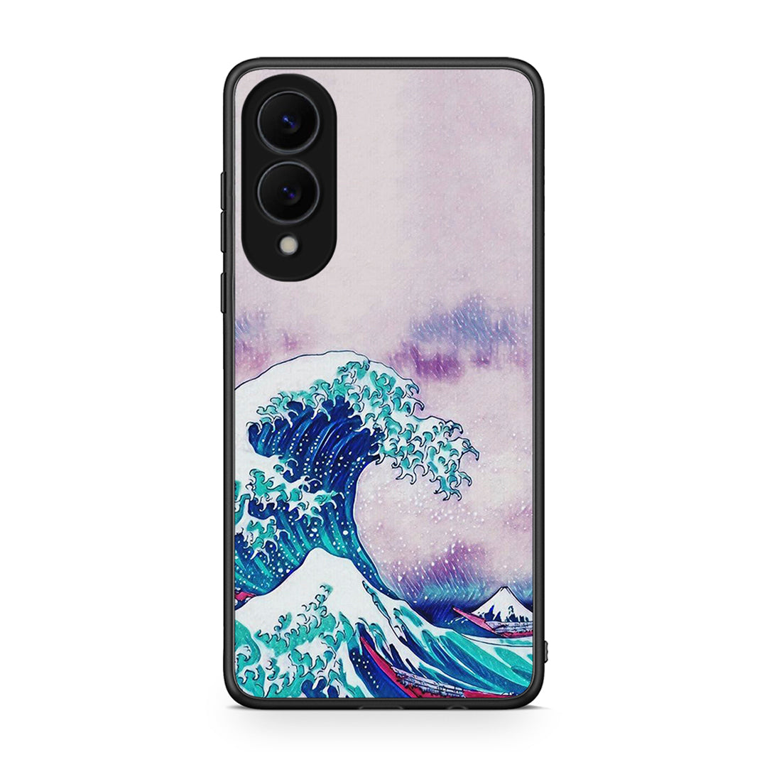 Samsung Galaxy S25 Edge 5G Blue Waves θήκη από τη Smartfits με σχέδιο στο πίσω μέρος και μαύρο περίβλημα | Smartphone case with colorful back and black bezels by Smartfits