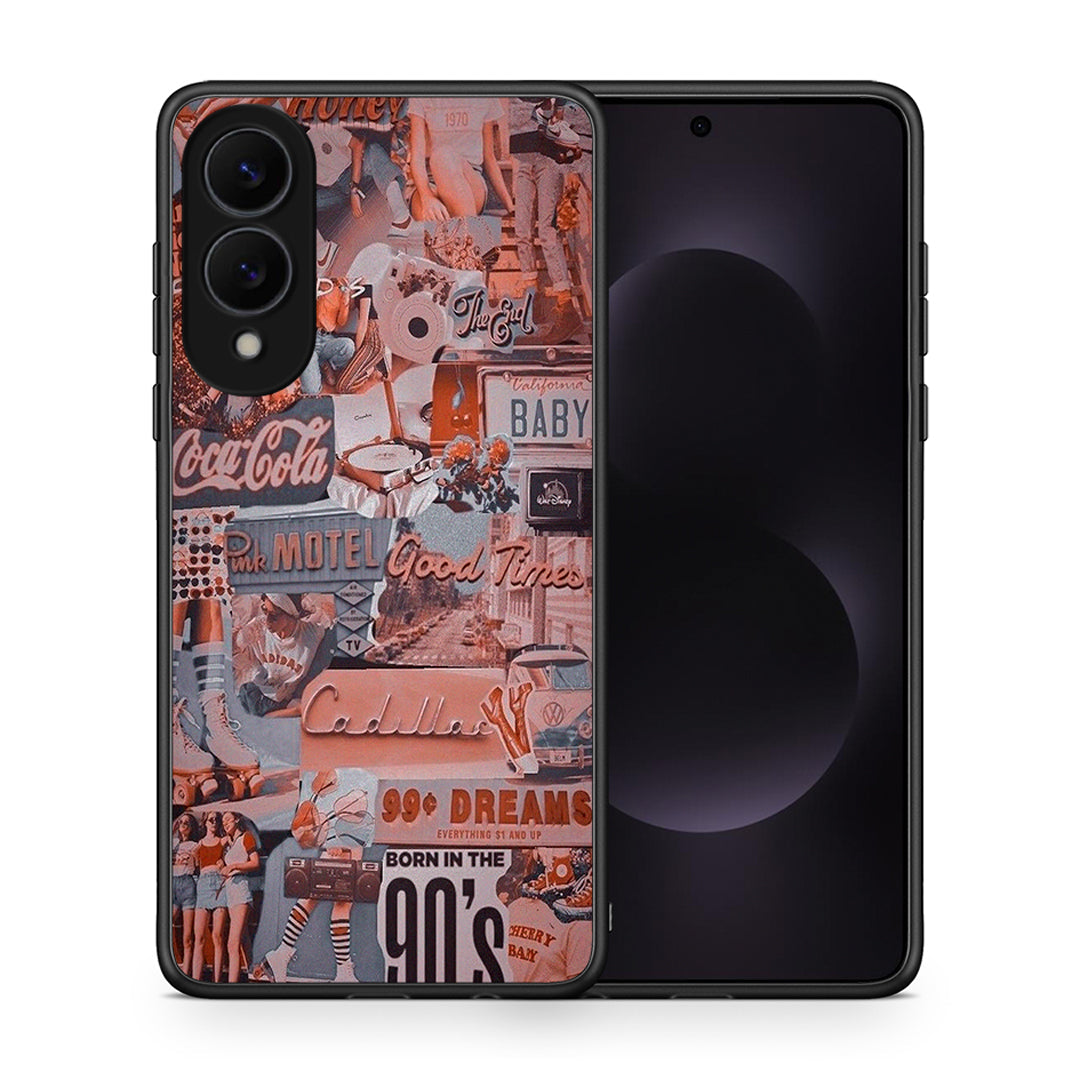Θήκη Samsung Galaxy S25 Edge 5G Born In 90s από τη Smartfits με σχέδιο στο πίσω μέρος και μαύρο περίβλημα | Samsung Galaxy S25 Edge 5G Born In 90s case with colorful back and black bezels