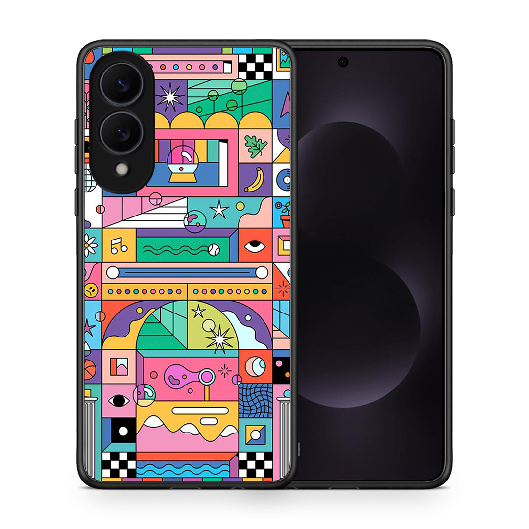 Θήκη Samsung Galaxy S25 Edge 5G Bubbles Soap από τη Smartfits με σχέδιο στο πίσω μέρος και μαύρο περίβλημα | Samsung Galaxy S25 Edge 5G Bubbles Soap case with colorful back and black bezels