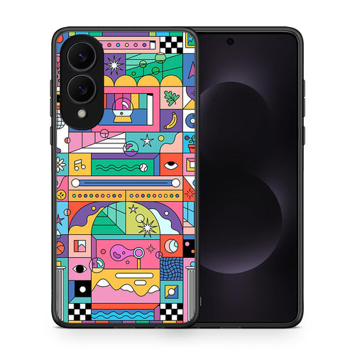 Θήκη Samsung Galaxy S25 Edge 5G Bubbles Soap από τη Smartfits με σχέδιο στο πίσω μέρος και μαύρο περίβλημα | Samsung Galaxy S25 Edge 5G Bubbles Soap case with colorful back and black bezels