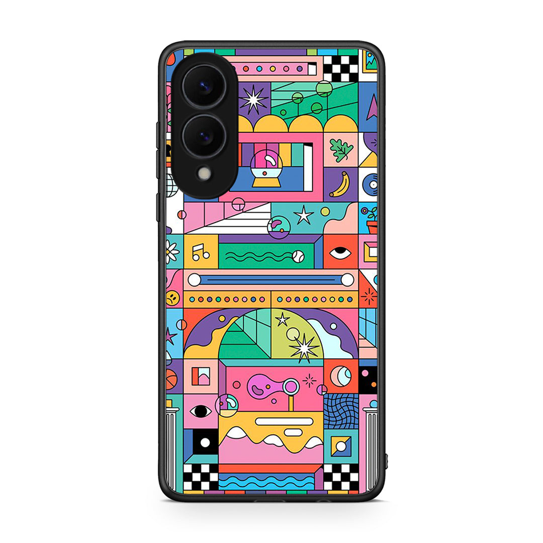 Samsung Galaxy S25 Edge 5G Bubbles Soap θήκη από τη Smartfits με σχέδιο στο πίσω μέρος και μαύρο περίβλημα | Smartphone case with colorful back and black bezels by Smartfits