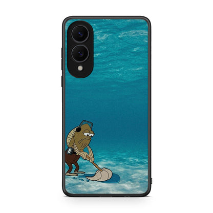 Samsung Galaxy S25 Edge 5G Clean The Ocean Θήκη από τη Smartfits με σχέδιο στο πίσω μέρος και μαύρο περίβλημα | Smartphone case with colorful back and black bezels by Smartfits