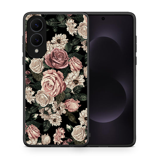 Θήκη Samsung Galaxy S25 Edge 5G Wild Roses Flower από τη Smartfits με σχέδιο στο πίσω μέρος και μαύρο περίβλημα | Samsung Galaxy S25 Edge 5G Wild Roses Flower case with colorful back and black bezels