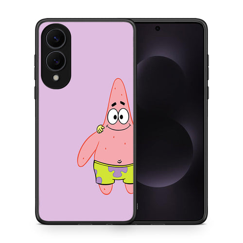 Θήκη Samsung Galaxy S25 Edge 5G Friends Patrick από τη Smartfits με σχέδιο στο πίσω μέρος και μαύρο περίβλημα | Samsung Galaxy S25 Edge 5G Friends Patrick case with colorful back and black bezels