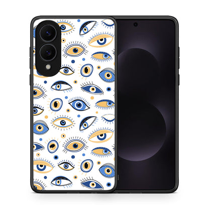 Θήκη Samsung Galaxy S25 Edge 5G Ftou Ftou από τη Smartfits με σχέδιο στο πίσω μέρος και μαύρο περίβλημα | Samsung Galaxy S25 Edge 5G Ftou Ftou case with colorful back and black bezels
