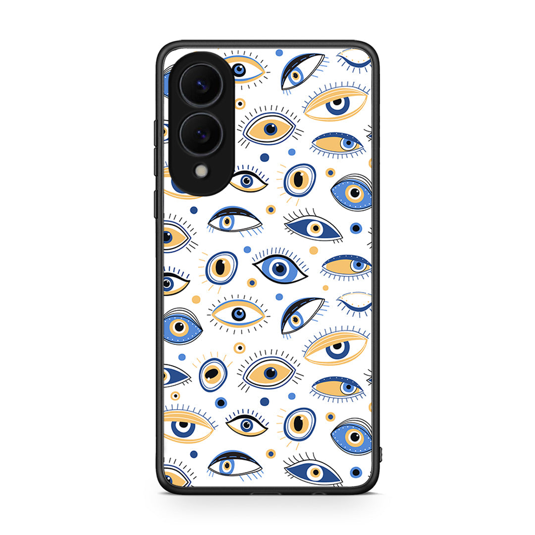 Samsung Galaxy S25 Edge 5G Ftou Ftou θήκη από τη Smartfits με σχέδιο στο πίσω μέρος και μαύρο περίβλημα | Smartphone case with colorful back and black bezels by Smartfits