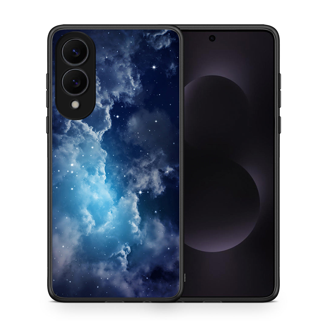 Θήκη Samsung Galaxy S25 Edge 5G Blue Sky Galaxy από τη Smartfits με σχέδιο στο πίσω μέρος και μαύρο περίβλημα | Samsung Galaxy S25 Edge 5G Blue Sky Galaxy case with colorful back and black bezels