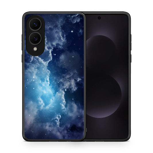 Θήκη Samsung Galaxy S25 Edge 5G Blue Sky Galaxy από τη Smartfits με σχέδιο στο πίσω μέρος και μαύρο περίβλημα | Samsung Galaxy S25 Edge 5G Blue Sky Galaxy case with colorful back and black bezels