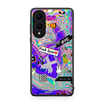 Samsung Galaxy S25 Edge 5G Game Over θήκη από τη Smartfits με σχέδιο στο πίσω μέρος και μαύρο περίβλημα | Smartphone case with colorful back and black bezels by Smartfits