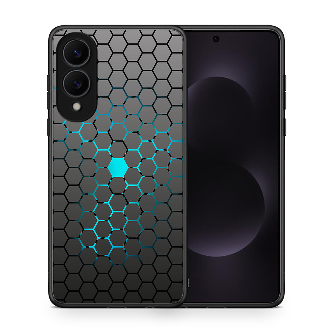 Θήκη Samsung Galaxy S25 Edge 5G Hexagonal Geometric από τη Smartfits με σχέδιο στο πίσω μέρος και μαύρο περίβλημα | Samsung Galaxy S25 Edge 5G Hexagonal Geometric case with colorful back and black bezels
