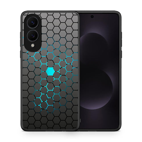 Θήκη Samsung Galaxy S25 Edge 5G Hexagonal Geometric από τη Smartfits με σχέδιο στο πίσω μέρος και μαύρο περίβλημα | Samsung Galaxy S25 Edge 5G Hexagonal Geometric case with colorful back and black bezels