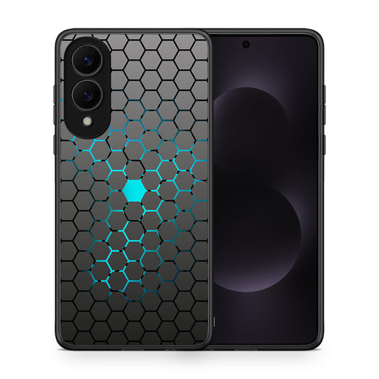 Θήκη Samsung Galaxy S25 Edge 5G Hexagonal Geometric από τη Smartfits με σχέδιο στο πίσω μέρος και μαύρο περίβλημα | Samsung Galaxy S25 Edge 5G Hexagonal Geometric case with colorful back and black bezels