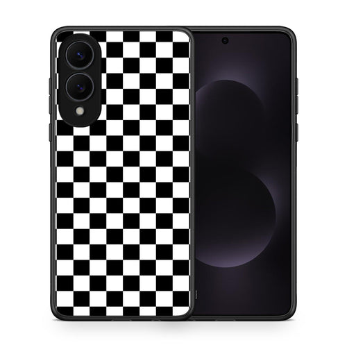 Θήκη Samsung Galaxy S25 Edge 5G Squares Geometric από τη Smartfits με σχέδιο στο πίσω μέρος και μαύρο περίβλημα | Samsung Galaxy S25 Edge 5G Squares Geometric case with colorful back and black bezels