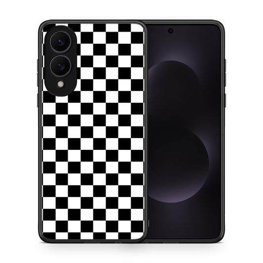 Θήκη Samsung Galaxy S25 Edge 5G Squares Geometric από τη Smartfits με σχέδιο στο πίσω μέρος και μαύρο περίβλημα | Samsung Galaxy S25 Edge 5G Squares Geometric case with colorful back and black bezels