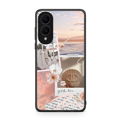 Samsung Galaxy S25 Edge 5G Golden Hour Θήκη Αγίου Βαλεντίνου από τη Smartfits με σχέδιο στο πίσω μέρος και μαύρο περίβλημα | Smartphone case with colorful back and black bezels by Smartfits