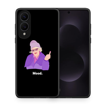 Θήκη Samsung Galaxy S25 Edge 5G Grandma Mood Black από τη Smartfits με σχέδιο στο πίσω μέρος και μαύρο περίβλημα | Samsung Galaxy S25 Edge 5G Grandma Mood Black case with colorful back and black bezels