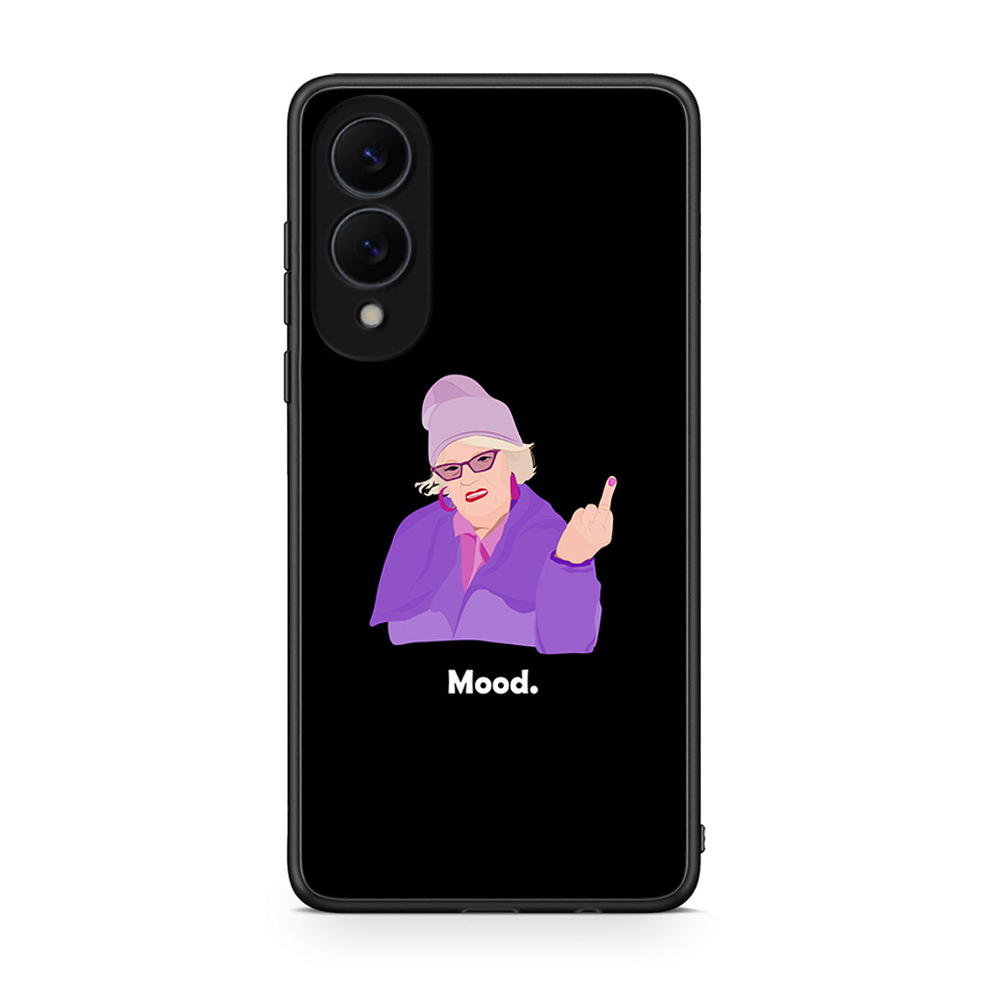 Samsung Galaxy S25 Edge 5G Grandma Mood Black θήκη από τη Smartfits με σχέδιο στο πίσω μέρος και μαύρο περίβλημα | Smartphone case with colorful back and black bezels by Smartfits