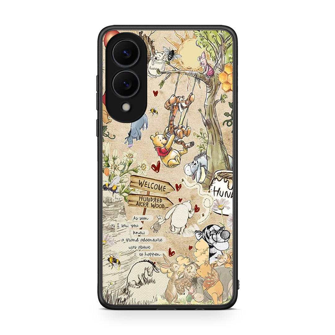 Samsung Galaxy S25 Edge 5G Happy Friends θήκη από τη Smartfits με σχέδιο στο πίσω μέρος και μαύρο περίβλημα | Smartphone case with colorful back and black bezels by Smartfits