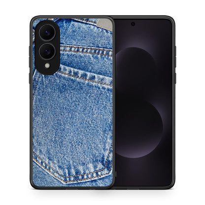Θήκη Samsung Galaxy S25 Edge 5G Jeans Pocket από τη Smartfits με σχέδιο στο πίσω μέρος και μαύρο περίβλημα | Samsung Galaxy S25 Edge 5G Jeans Pocket case with colorful back and black bezels