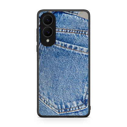 Samsung Galaxy S25 Edge 5G Jeans Pocket θήκη από τη Smartfits με σχέδιο στο πίσω μέρος και μαύρο περίβλημα | Smartphone case with colorful back and black bezels by Smartfits