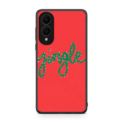 Samsung Galaxy S25 Edge 5G Jingle Xmas θήκη από τη Smartfits με σχέδιο στο πίσω μέρος και μαύρο περίβλημα | Smartphone case with colorful back and black bezels by Smartfits