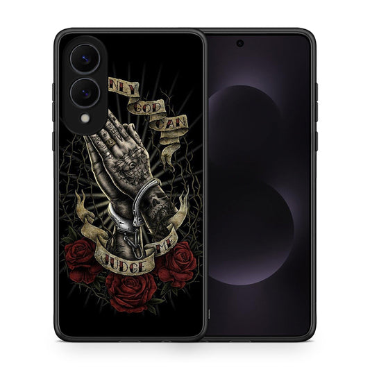 Θήκη Samsung Galaxy S25 Edge 5G Judge By God από τη Smartfits με σχέδιο στο πίσω μέρος και μαύρο περίβλημα | Samsung Galaxy S25 Edge 5G Judge By God case with colorful back and black bezels