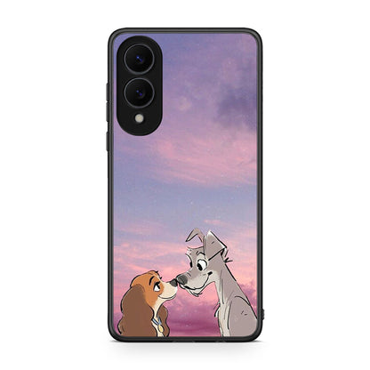 Samsung Galaxy S25 Edge 5G Lady And Tramp θήκη από τη Smartfits με σχέδιο στο πίσω μέρος και μαύρο περίβλημα | Smartphone case with colorful back and black bezels by Smartfits