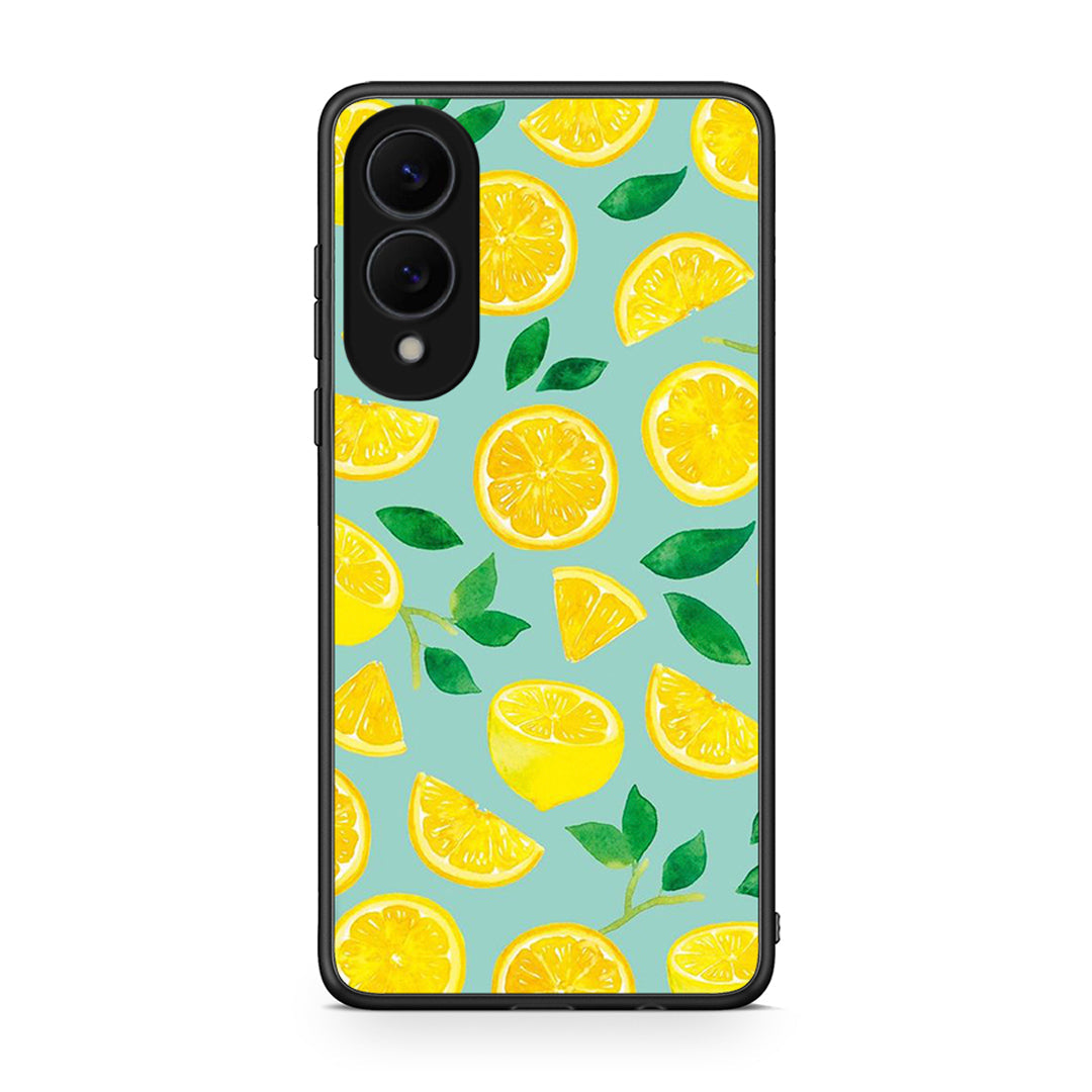 Samsung Galaxy S25 Edge 5G Lemons θήκη από τη Smartfits με σχέδιο στο πίσω μέρος και μαύρο περίβλημα | Smartphone case with colorful back and black bezels by Smartfits