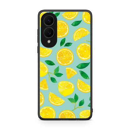 Samsung Galaxy S25 Edge 5G Lemons θήκη από τη Smartfits με σχέδιο στο πίσω μέρος και μαύρο περίβλημα | Smartphone case with colorful back and black bezels by Smartfits