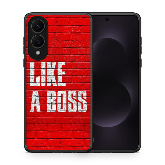 Θήκη Samsung Galaxy S25 Edge 5G Like A Boss από τη Smartfits με σχέδιο στο πίσω μέρος και μαύρο περίβλημα | Samsung Galaxy S25 Edge 5G Like A Boss case with colorful back and black bezels