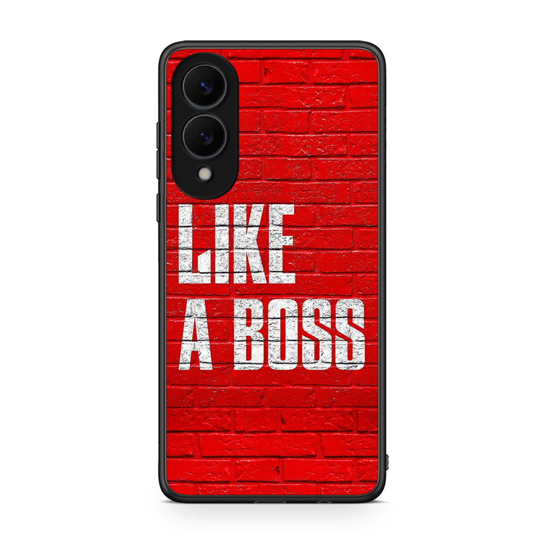 Samsung Galaxy S25 Edge 5G Like A Boss θήκη από τη Smartfits με σχέδιο στο πίσω μέρος και μαύρο περίβλημα | Smartphone case with colorful back and black bezels by Smartfits