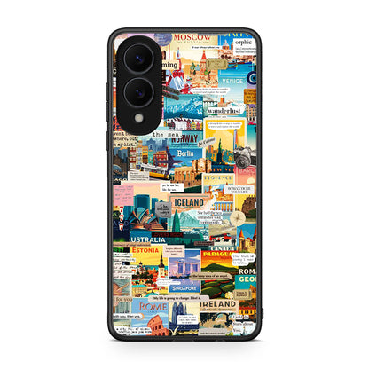 Samsung Galaxy S25 Edge 5G Live To Travel θήκη από τη Smartfits με σχέδιο στο πίσω μέρος και μαύρο περίβλημα | Smartphone case with colorful back and black bezels by Smartfits