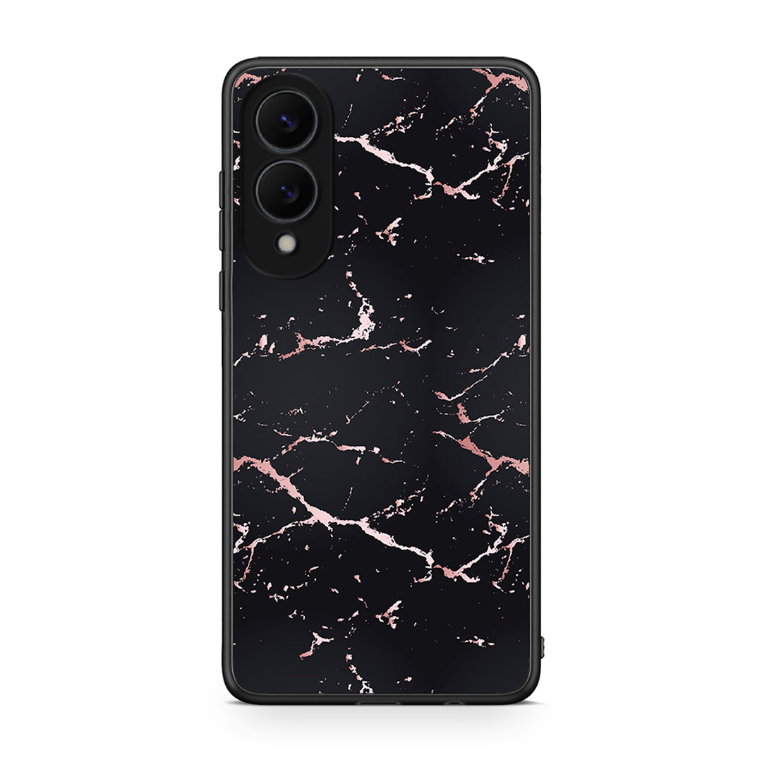 4 - Samsung Galaxy S25 Edge 5G Black Rosegold Marble case, cover, bumper