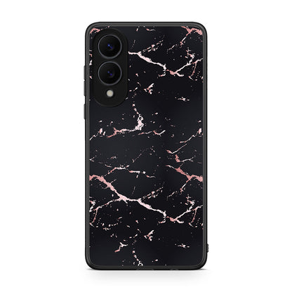 4 - Samsung Galaxy S25 Edge 5G Black Rosegold Marble case, cover, bumper