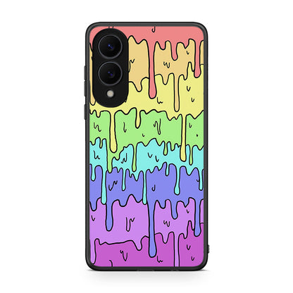 Samsung Galaxy S25 Edge 5G Melting Rainbow θήκη από τη Smartfits με σχέδιο στο πίσω μέρος και μαύρο περίβλημα | Smartphone case with colorful back and black bezels by Smartfits