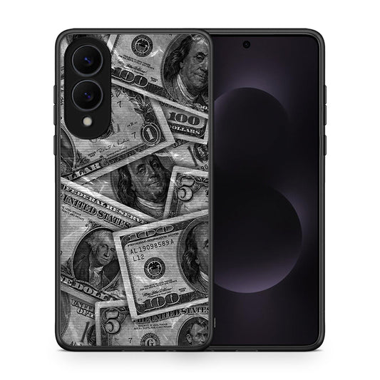 Θήκη Samsung Galaxy S25 Edge 5G Money Dollars από τη Smartfits με σχέδιο στο πίσω μέρος και μαύρο περίβλημα | Samsung Galaxy S25 Edge 5G Money Dollars case with colorful back and black bezels