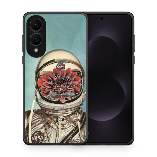 Θήκη Samsung Galaxy S25 Edge 5G Nasa Bloom από τη Smartfits με σχέδιο στο πίσω μέρος και μαύρο περίβλημα | Samsung Galaxy S25 Edge 5G Nasa Bloom case with colorful back and black bezels